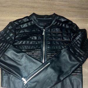 Mesh Leather Jacket